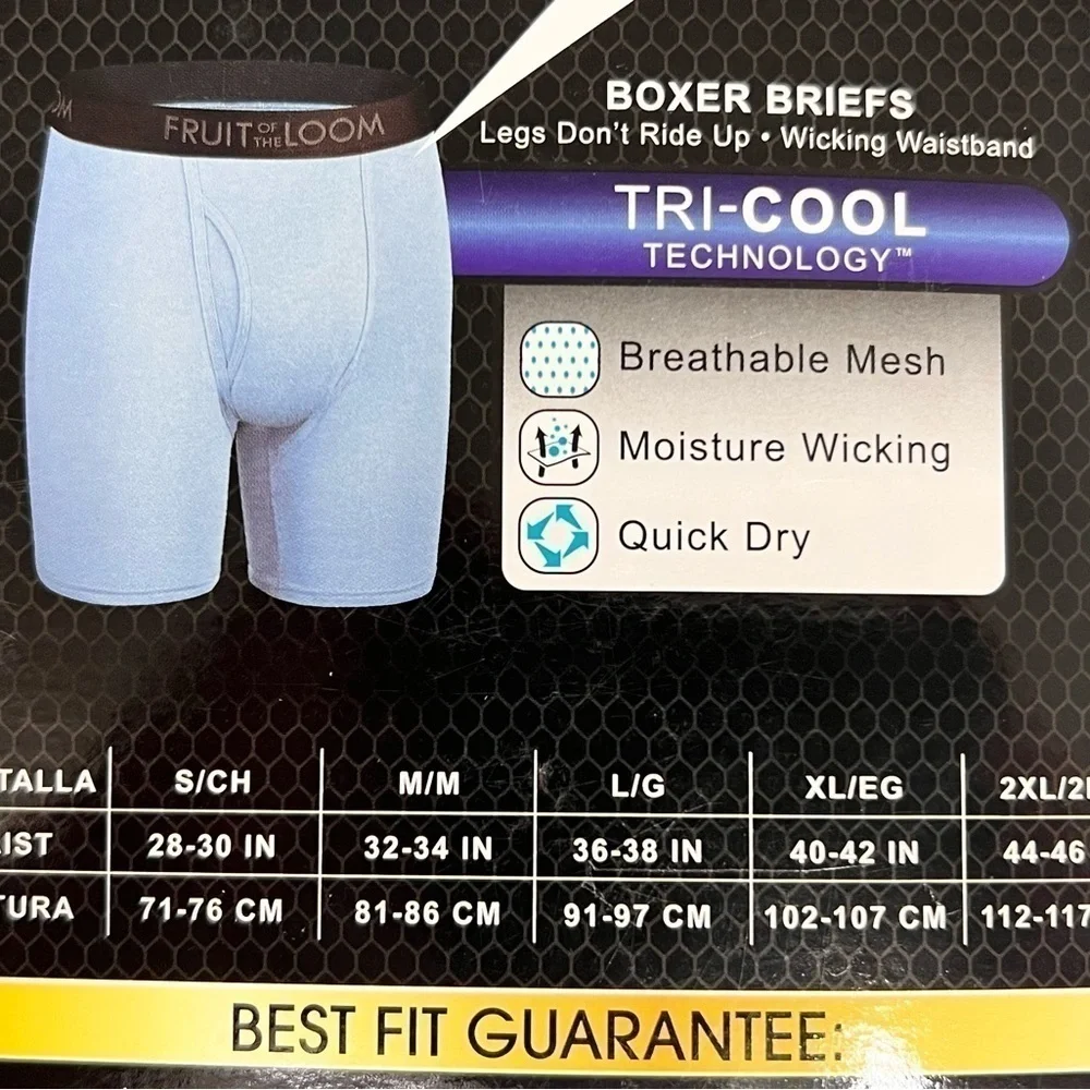 𝅺FRUIT of the Loom Men's Small Tag-free Boxer Briefs 5pk - (Multicolor, Small)